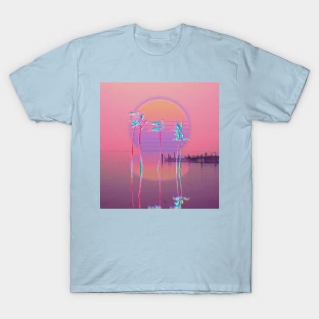 Retrowave sunset aesthetic T-Shirt by lofi_retrowave